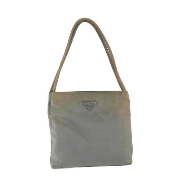 PRADA Hand Bag Nylon Gray Auth 68871 - Picture 1 of 16